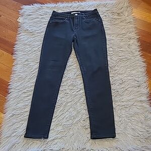 Levi's 721 high rise skinny black cotton stretch jeans size‎ 28